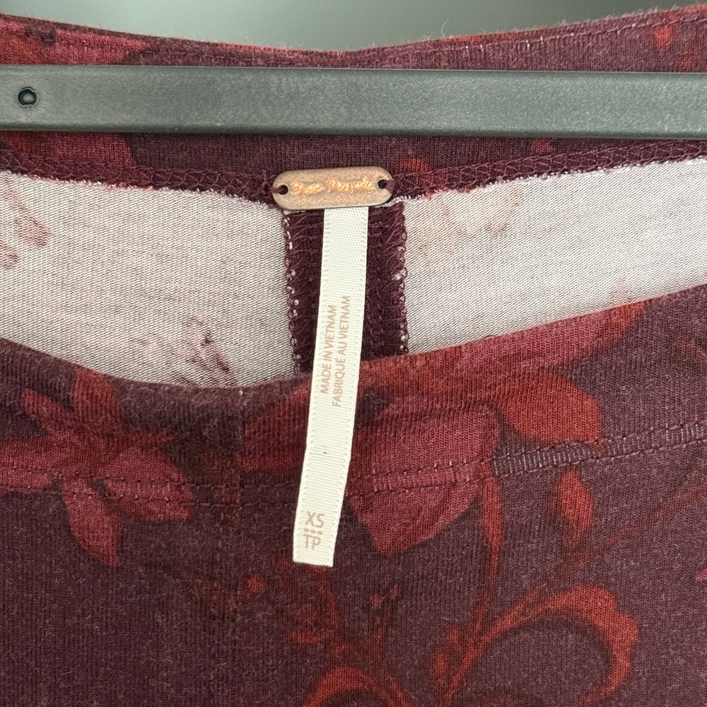 Free People Burgundy Floral Maxi Dress - Picture 3 of 4